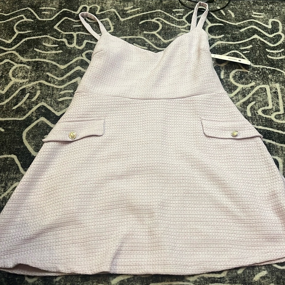 Aqua Blush Pink Textured Mini Dress